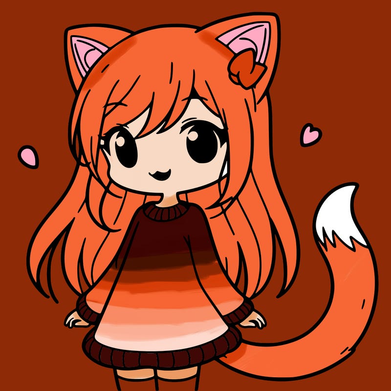 girl with cat ears and tail