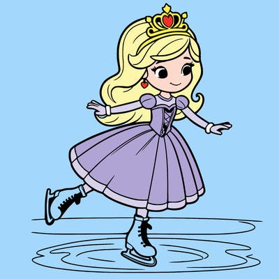 princess skating on ice