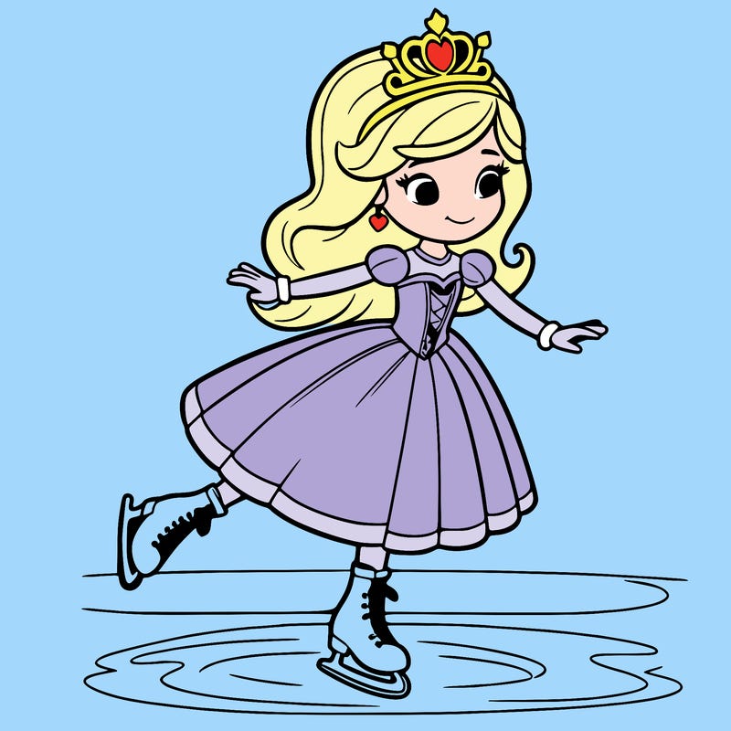 princess skating on ice