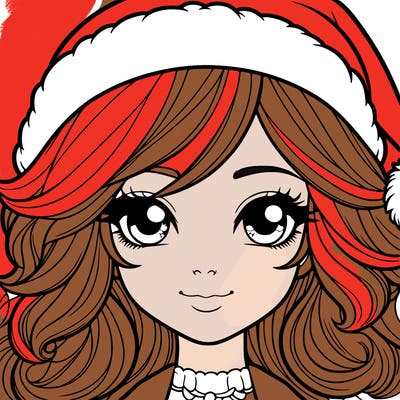 realistic christmas girl