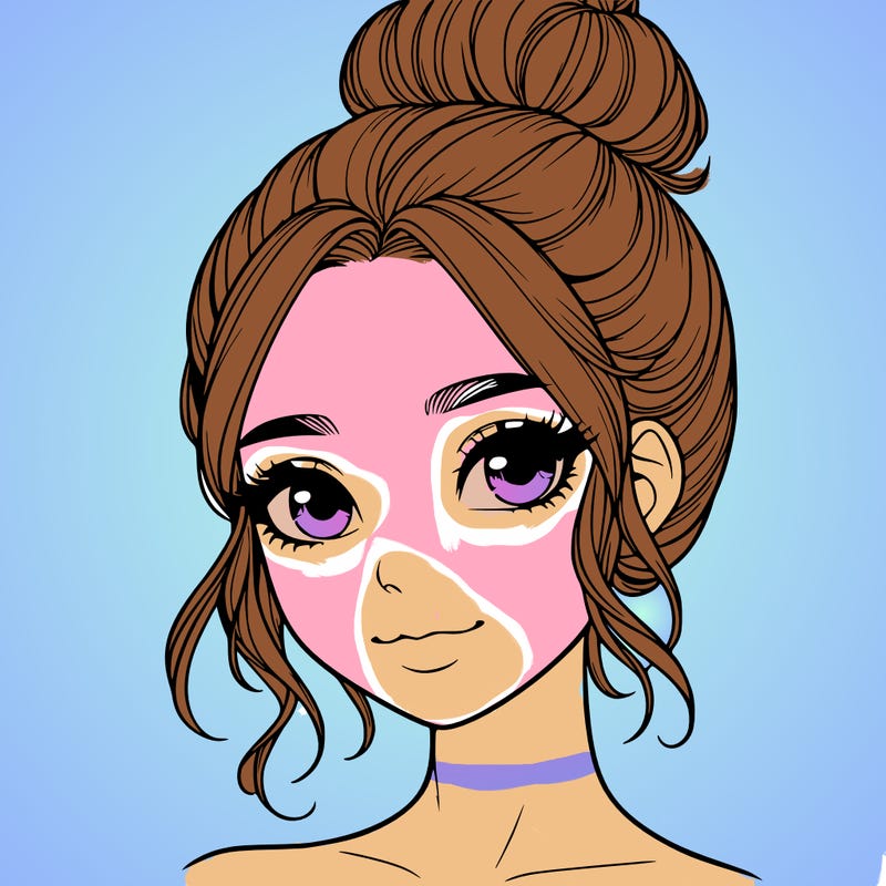 realistic pretty girl with hair in bun