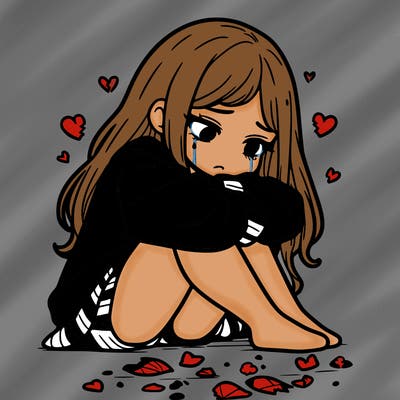 a girl after a breakup