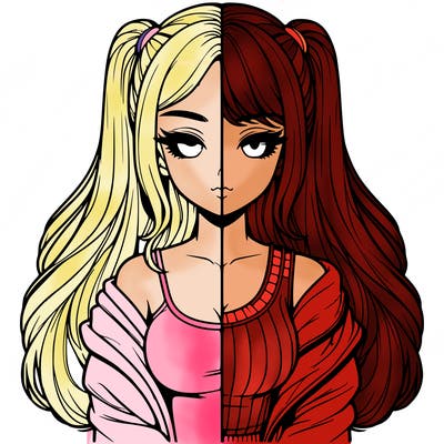 realistic girl split