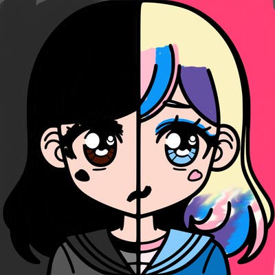 a split of a girl