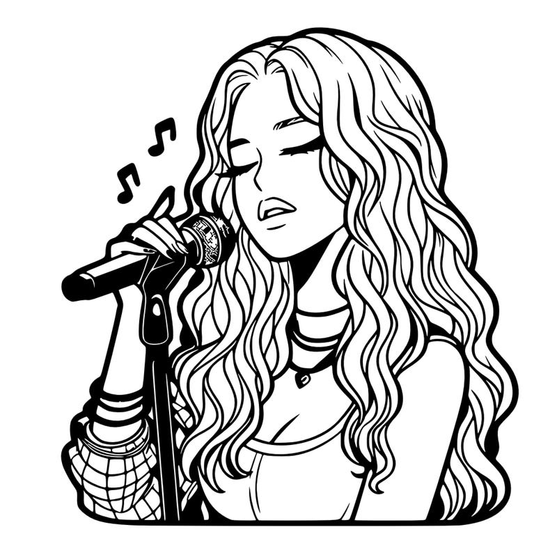 realistic female singer