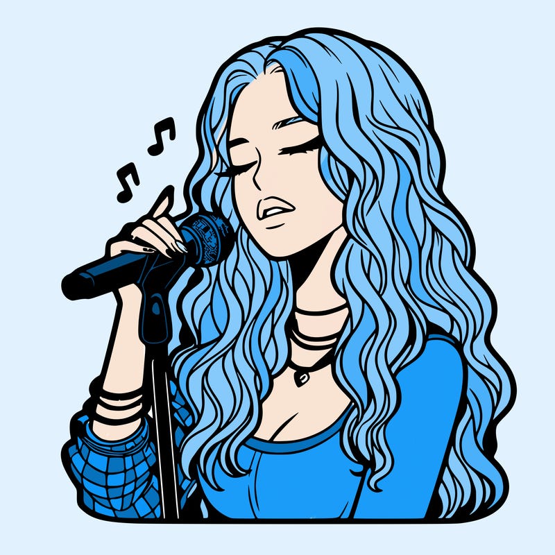 realistic female singer