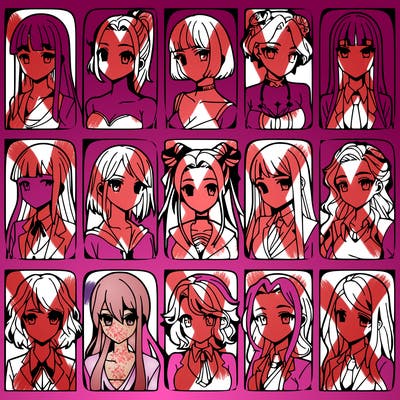 girls that look diffrent anime