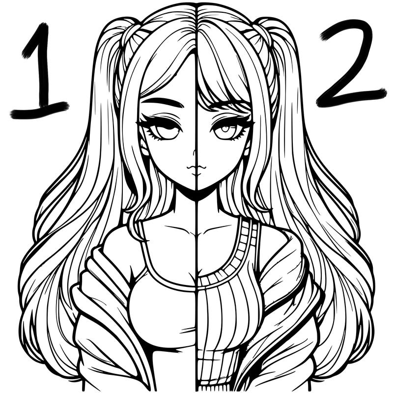 realistic girl split