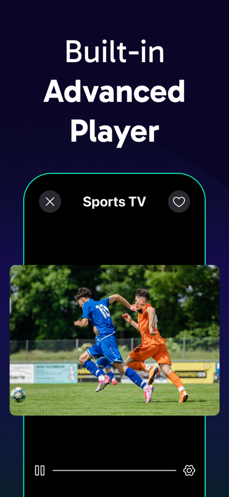 IPTV: Smarters Player Lite - Interfaz de reproductor de video avanzado para transmitir deportes en vivo en IPTV Smarters Player Lite.