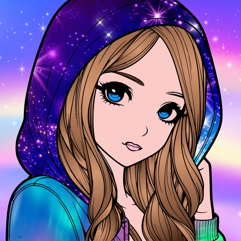 realistic adult girl with hoodie on
