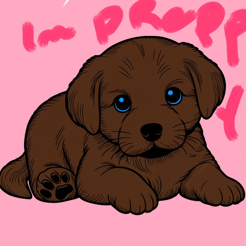 a cute realistic puppy