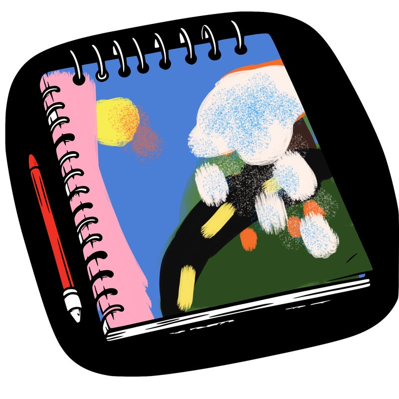 a blank sketch pad