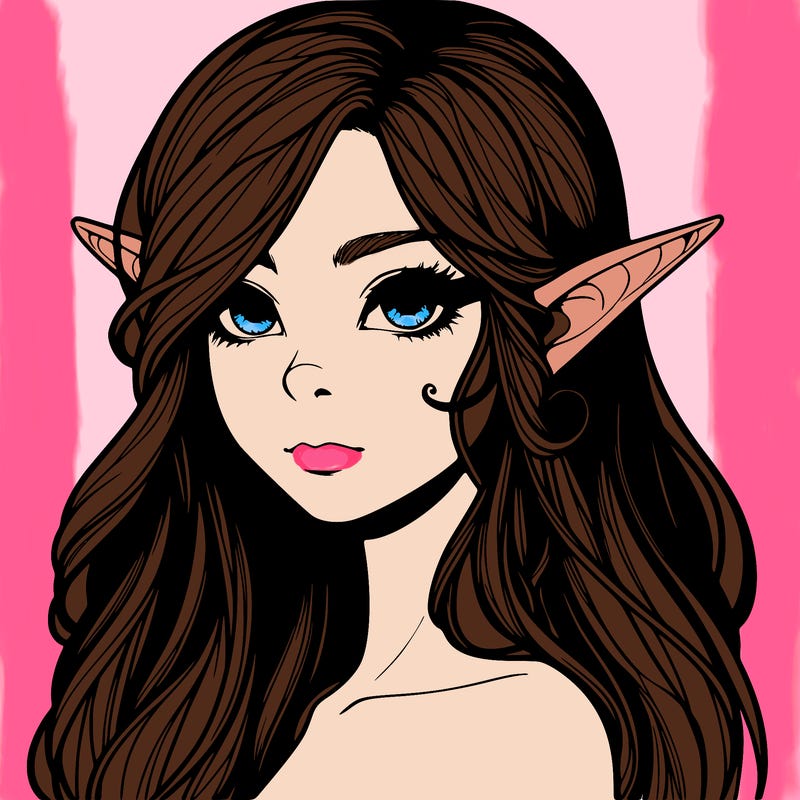 elf girl realistic dark fantasy