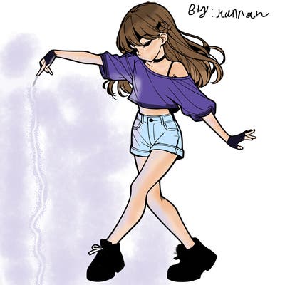 realistic girl danceing