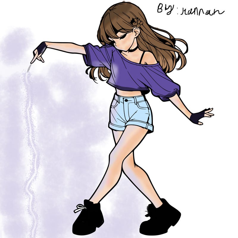 realistic girl danceing