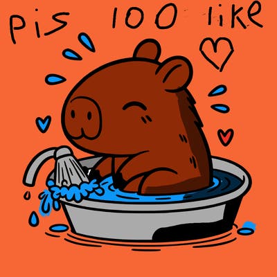capybara taking a bath