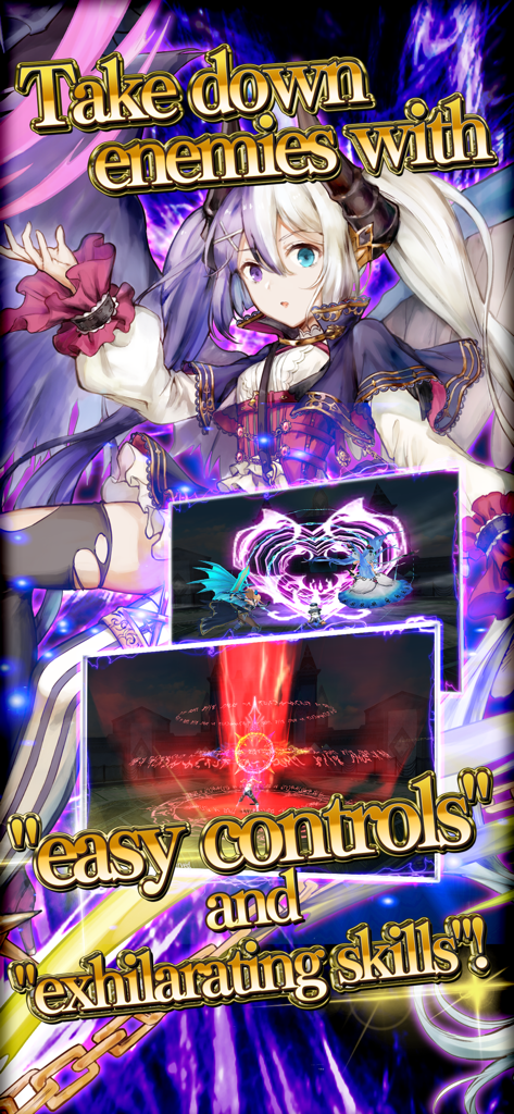 Avabel Online -Tower of Bonds- - アヴァベルオンラインのアニメキャラクター。マジックスキルと簡単な操作が特徴のゲームプレイ画面。