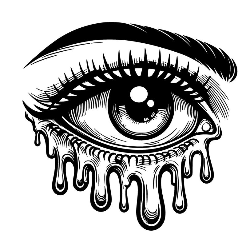 realistic eye with dripping