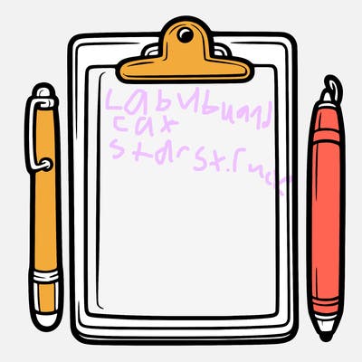 blank clip board with pen