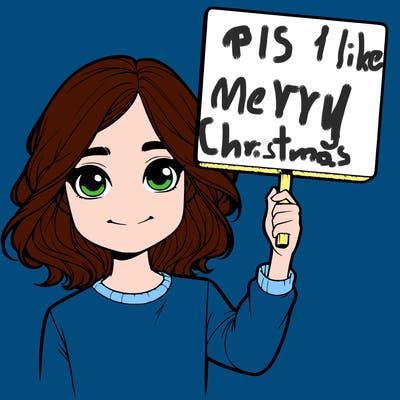 realistic girl holding up a sign