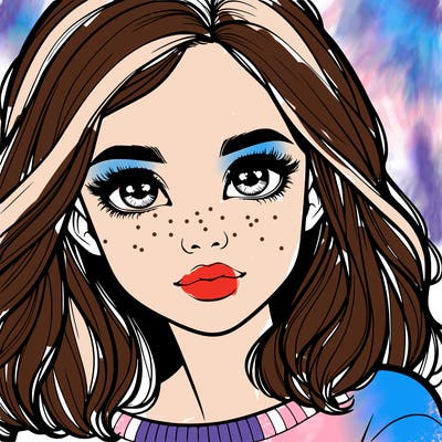 realistic girl whith cute eyes