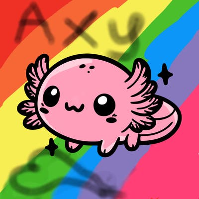 cute easy baby axolotl