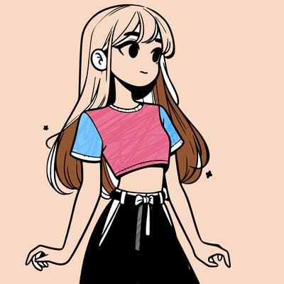 girl in a cute crop top