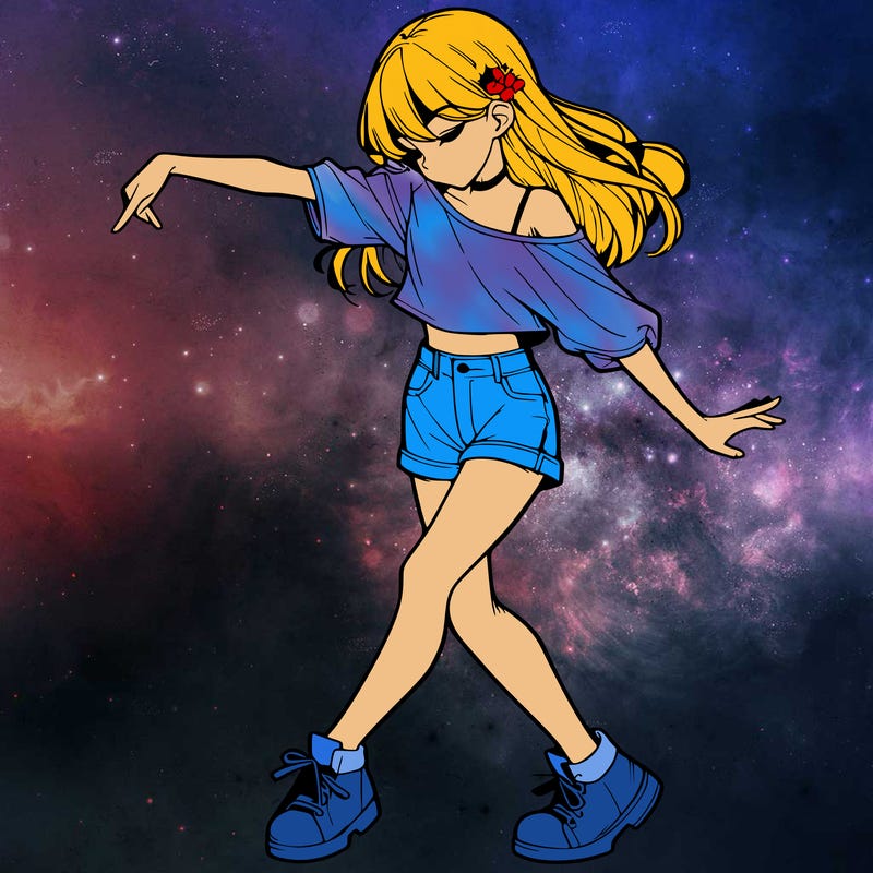 realistic girl danceing