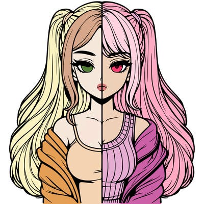 realistic girl split