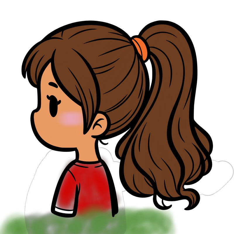 girl with ponytail