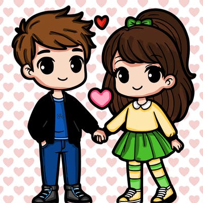 a boy and a girl that were in love