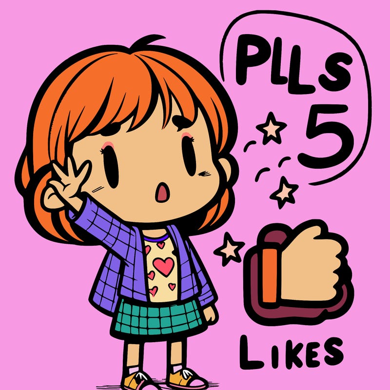 girl saying pls 5 likes