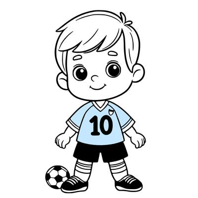 little boy with messi shirt