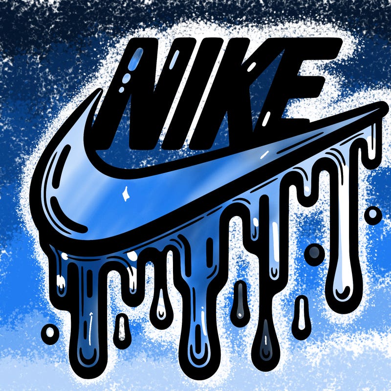 dripping nike logo