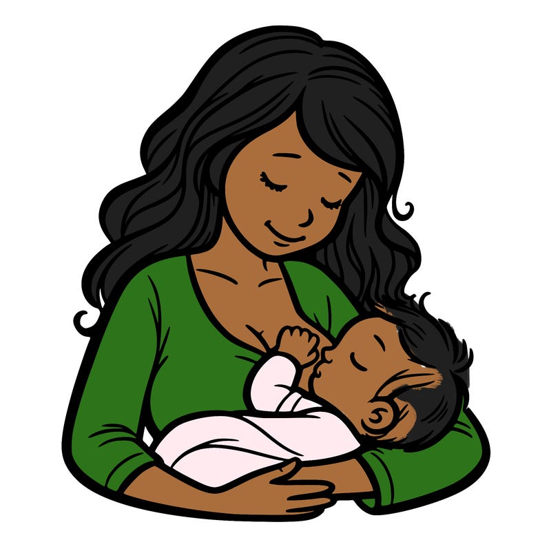 mother nursing her baby