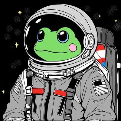 anime frog astronaut