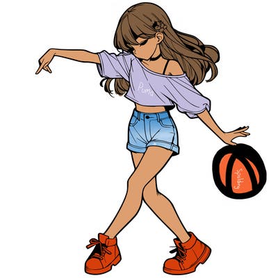 realistic girl danceing