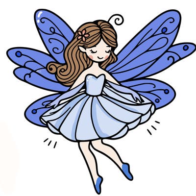 create a fairy with wings flying