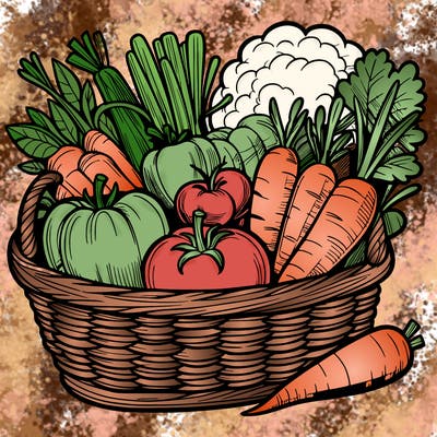 vegetables in a basket