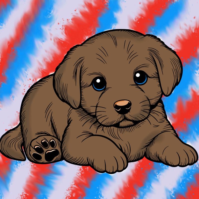 a cute realistic puppy