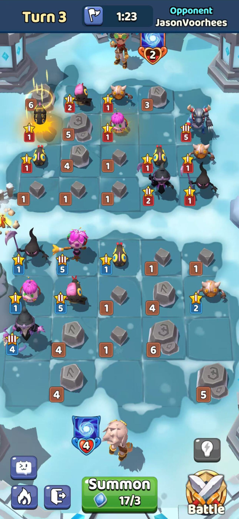 Merge Battle: PvP Arena - A real-time tactical PvP battle on a grid board in Merge Battle PvP Arena