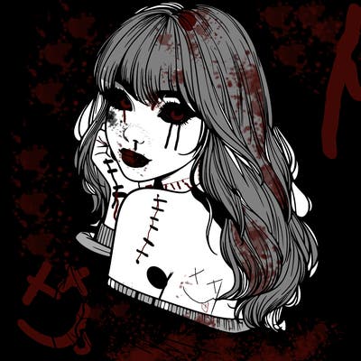 realistic girl with bangs looking over her shoulder