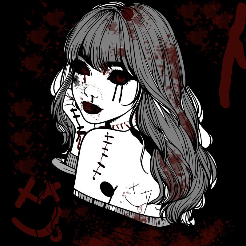 realistic girl with bangs looking over her shoulder