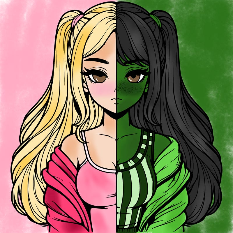 realistic girl split