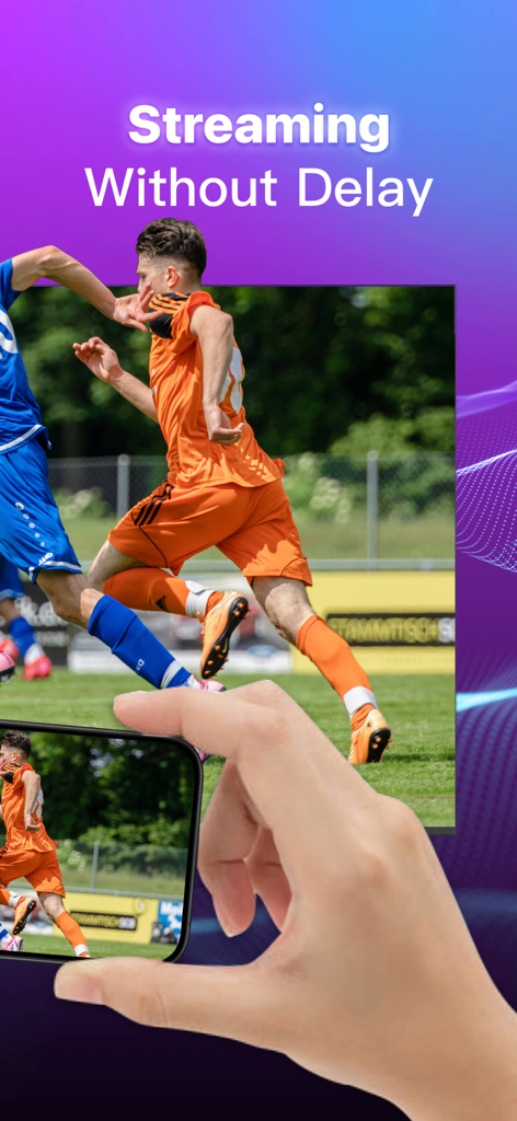 A smartphone screen mirroring a live soccer match to a smart TV for seamless streaming.