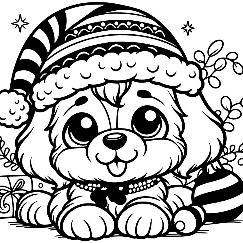 christmas baby puppy