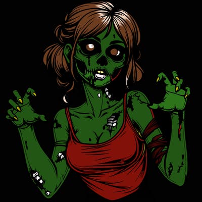 realistic zombie girl
