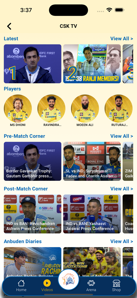 CHENNAI SUPER KINGS. - Sports App | MWM