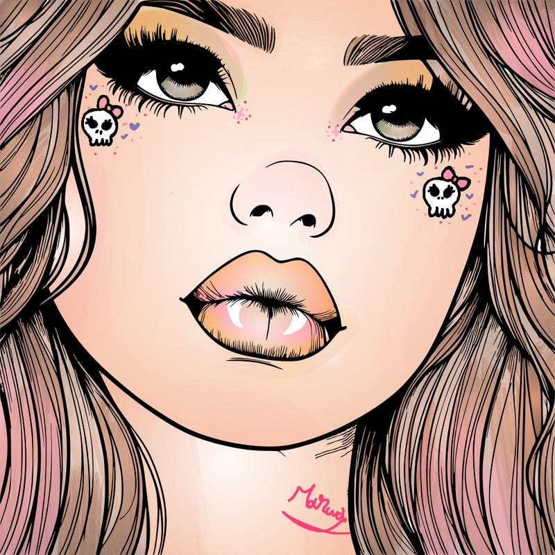 really realistic girl with lips