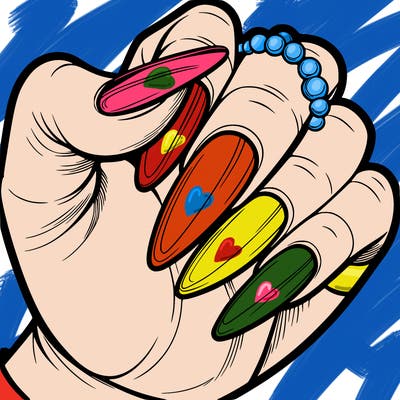 beautiful hand with nice nails